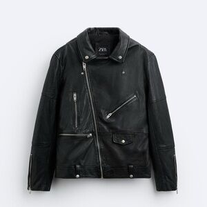 Zara Men's Black Biker Jacket
